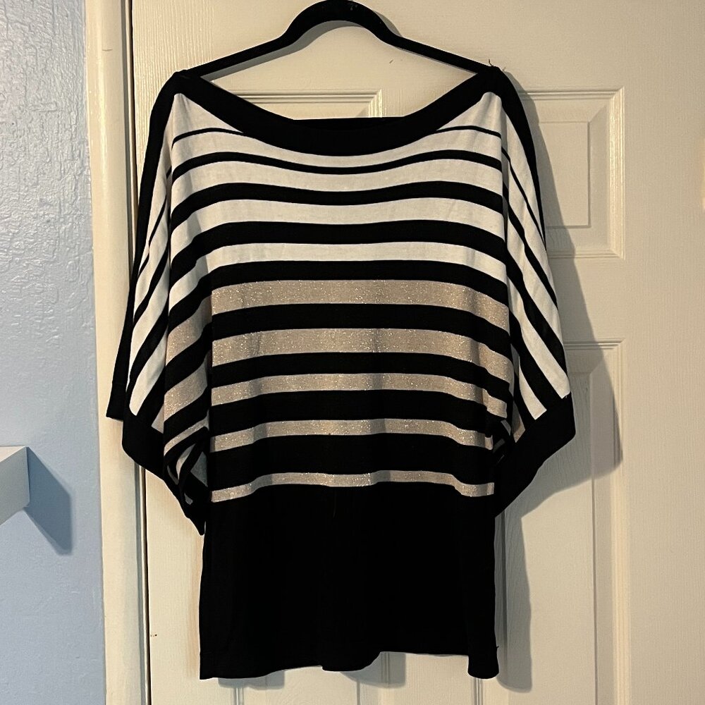 White House Black Market Striped Dolman Sleeve Sweater